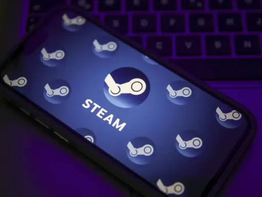 Telefon z ikonami Steam, gotowy na promocje.