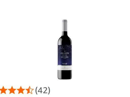 Vino Celeste Crianza, de Ribera del Duero. Su etiqueta muestra constelaciones, evocando su origen celestial.