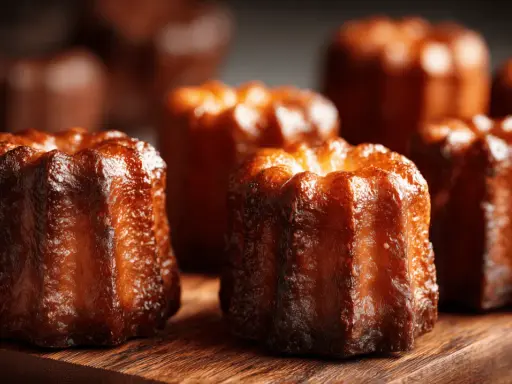 Mini cannelés dorés, parfaits pour une recette facile avec un moule en silicone.