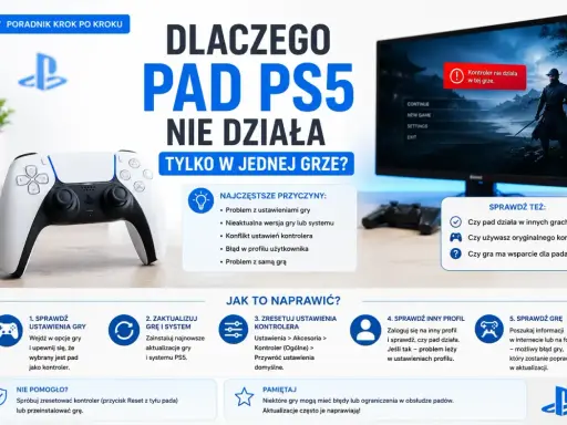 Poradnik rozwiązywania problemów z padem PS5, gdy nie działa tylko w jednej grze. Rozwiązania dla graczy.
