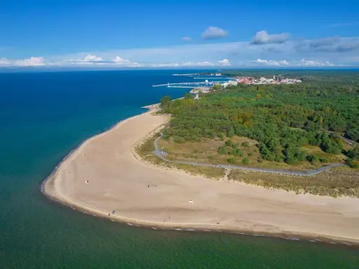 Piękna plaża i las na Helu, idealne miejsce, by zobaczyć morze i poczuć nadmorski klimat.