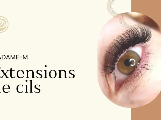 Un œil avec des extensions de cils volumineuses, offrant un regard intense. Une alternative au mascara semi-permanent pour un effet longue durée.