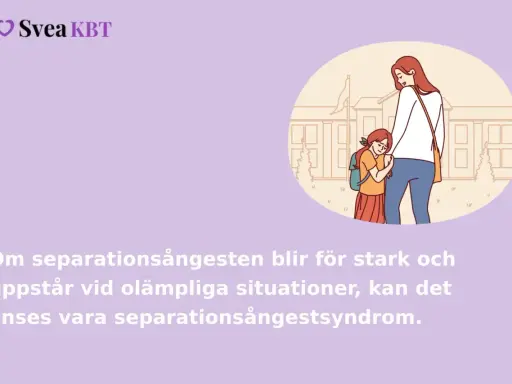 En flicka klamrar sig fast vid sin mamma vid skolentrén, en bild av separationsångest.