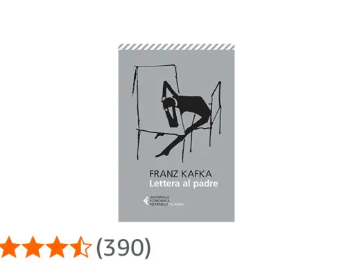 Copertina di "Lettera al padre" di Kafka, con un'illustrazione stilizzata di un uomo seduto. Un riassunto del libro.