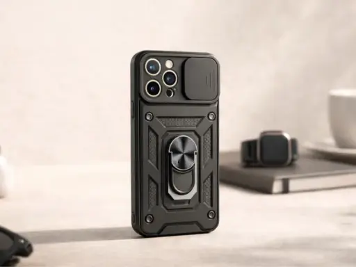 Wytrzymałe etui na telefon z pierścieniem, idealne dla posiadaczy Sony Xperia. Chroni aparat i zapewnia pewny chwyt.