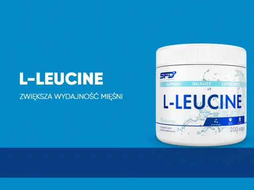 Leucyna co to? Suplement diety L-Leucyna zwiększa wydajność mięśni. Opakowanie 200 kapsułek.