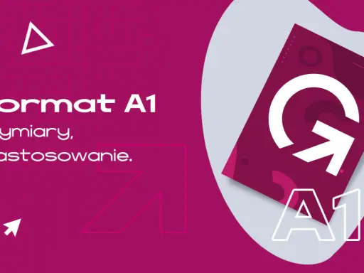 Format A1 - wymiary, zastosowanie. Grafika z symbolem strzałki i napisem A1.