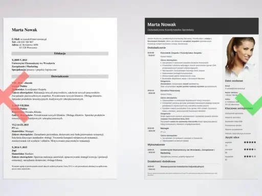 CV Marty Nowak z kluczowymi umiejętnościami, doświadczeniem w sprzedaży i językami obcymi.