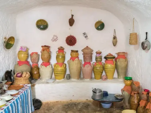 Tradycyjne naczynia ceramiczne, idealne pamiątki, które warto przywieźć z Tunezji.