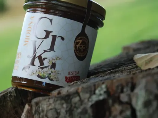 Słoik miodu gryczanego, idealny na przeziębienie i wzmocnienie organizmu. Naturalny, polski produkt.