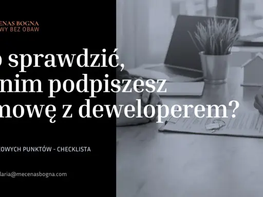 Ręka podpisuje umowę deweloperską. Sprawdź 10 kluczowych punktów, by uniknąć problemów.