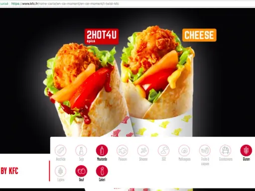 Dwa pyszne i-twist by KFC, jeden pikantny, drugi serowy. Sprawdź kalorie i składniki, by wybrać idealny posiłek.
