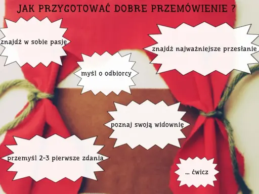 Jak zacząć przemówienie? Wskazówki: znajdź pasję, myśl o odbiorcy, poznaj widownię, przemyśl pierwsze zdania, znajdź przesłanie i ćwicz.