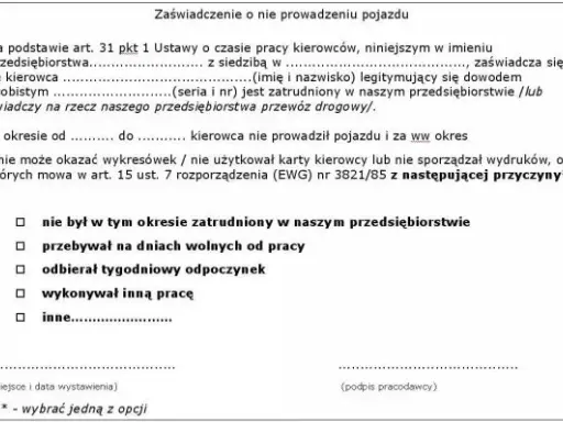 Oświadczenie o zatrudnieniu kierowcy: Kto wypełnia i jak uniknąć kar?