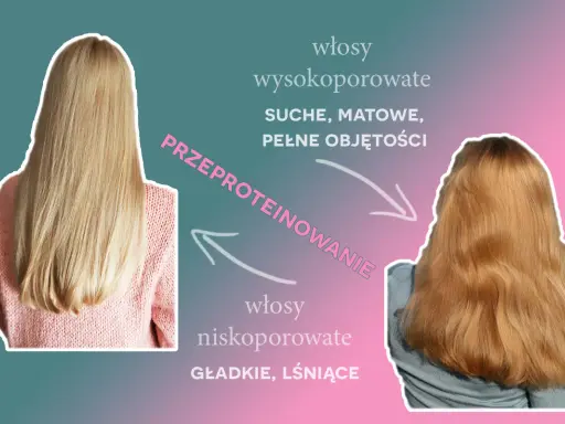 Przed i po zabiegu proteiny na włosy: z suchych, wysokoporowatych na gładkie i lśniące.