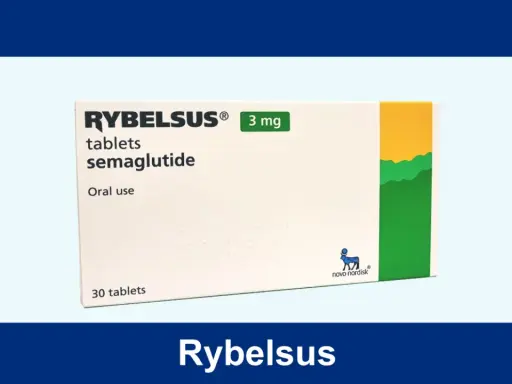 Opakowanie Rybelsus 3 mg tabletek doustnych. Przed rozpoczęciem leczenia warto zapoznać się z informacjami o rybelsus skutki uboczne.