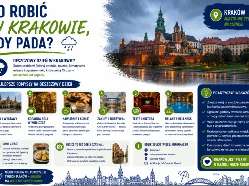Co robić w Krakowie, gdy pada? Muzea, kawiarnie, zakupy, teatr, relaks – deszczowy dzień w Krakowie to świetna okazja do odkrywania miasta!