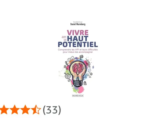 L'image montre la couverture d'un livre sur le cerveau hpi, avec une ampoule stylisée contenant un cerveau et des symboles d'idées.