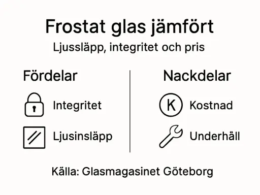 Jämförelse av frostat glas: fördelar (integritet, ljusinsläpp) och nackdelar (kostnad, underhåll). Lär dig hur frostar man glas.