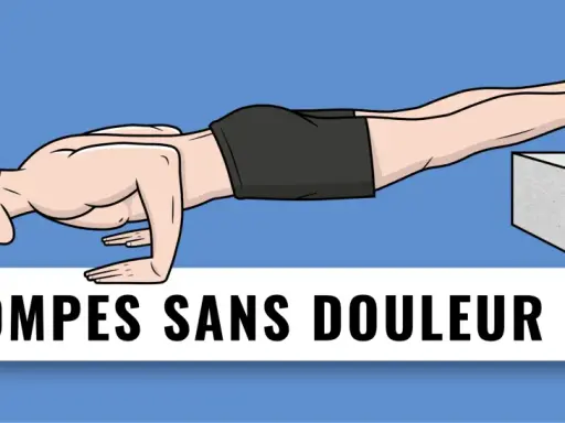 Un homme fait des pompes surélevées, les pieds sur un bloc. Apprenez comment faire des pompes sans douleur pour un entraînement efficace.