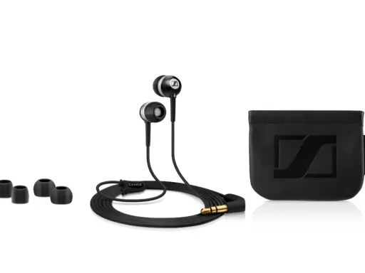 Sennheiser CX 300II Kopfhörer mit Etui und Ohrstöpseln. Perfekt für Musik zum Laufen.