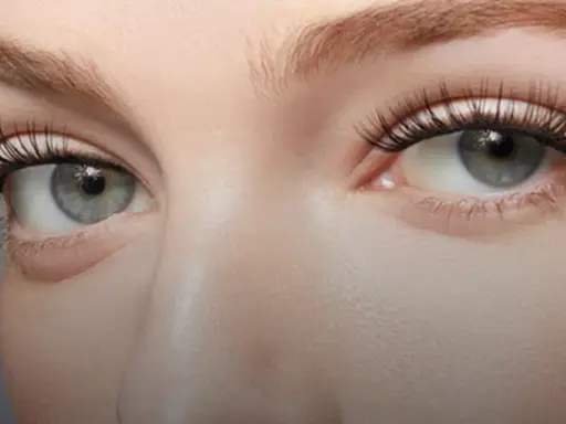 Des yeux bleus magnifiques avec des cils longs et épais. Une inspiration pour savoir comment faire pousser ses cils naturellement.