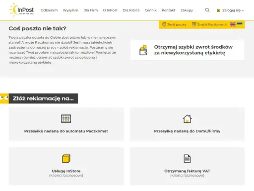 Zgłoś reklamację na InPost, jeśli Twoja **inpost zaginiona paczka** lub usługa nie spełniła oczekiwań. Szybko rozwiążemy problem.