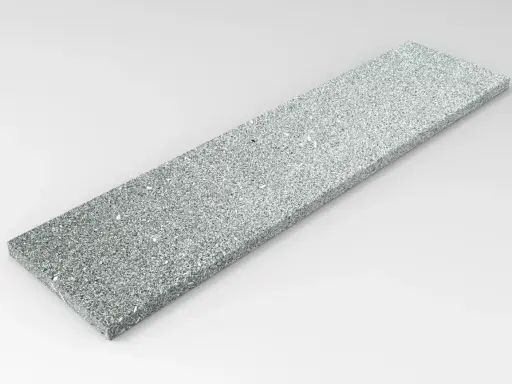 Błyszczący bianco perla granit w formie płyty, idealny na elegancki blat lub parapet.
