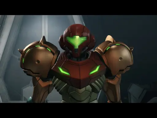 Samus Aran w swoim ikonicznym skafandrze, gotowa do akcji w Metroid Prime 4.