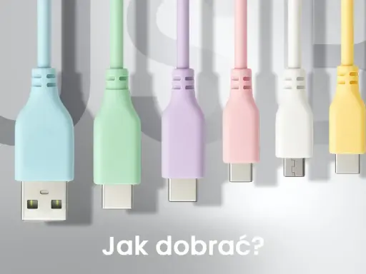 Kolorowe kable USB, każdy z innym złączem. Jak dobrać odpowiedni?