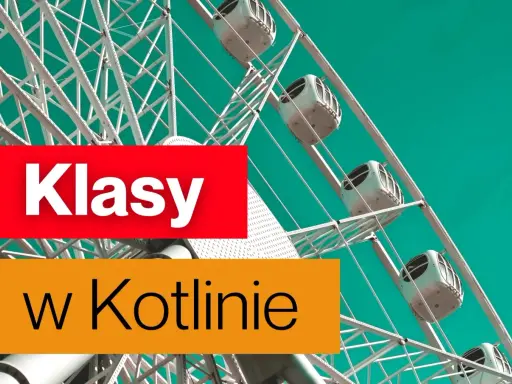 Klasy w Kotlinie – jak budować je w Kotlinie? Koło widokowe w tle.