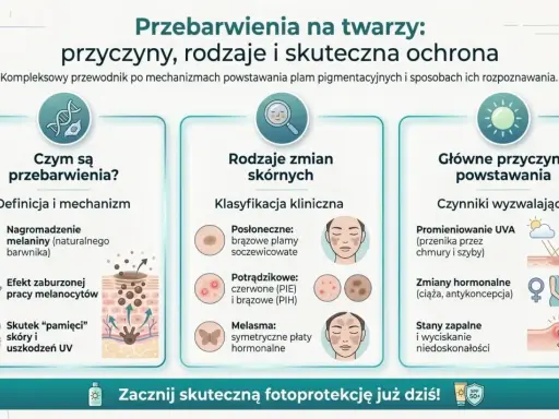 Przewodnik po przebarwieniach: czym są, co to melanina, rodzaje i przyczyny. Skuteczna ochrona SPF 50+.