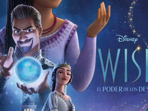 Rey Magnífico sostiene una esfera brillante, presagiando el poder de los deseos en Disney Wish.