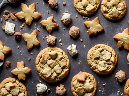 Délicieux cookie healthy, parsemé de morceaux de compote et de flocons de pâte.