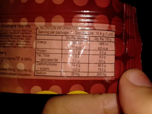 Jeden lizak Chupa Chups (16.8 g) ma 71 kcal. Tabela wartości odżywczych pokazuje, ile kcal ma lizak Chupa Chups.