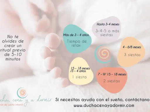 Guía de siestas para un bebé de 1 año y otras edades. Incluye consejos para rituales de sueño.