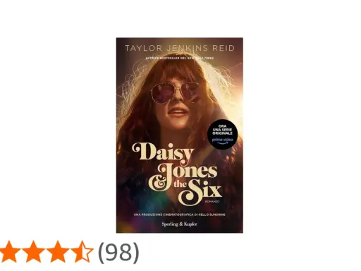 Okładka książki "Daisy Jones & The Six" z wizerunkiem kobiety w okularach przeciwsłonecznych.
