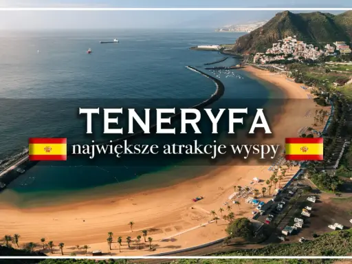 Widok na plażę i miasteczko na Teneryfie, gdzie jest Teneryfa? To wyspa z pięknymi krajobrazami i atrakcjami.