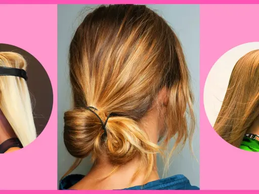 Tre acconciature con capelli biondi e castani, un'idea per chi vuole imparare come schiarire i capelli con sfumature naturali.