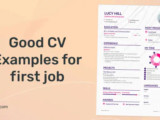 Przykładowy szablon CV z sekcjami: dane kontaktowe, wykształcenie, doświadczenie, projekty, umiejętności, nagrody.