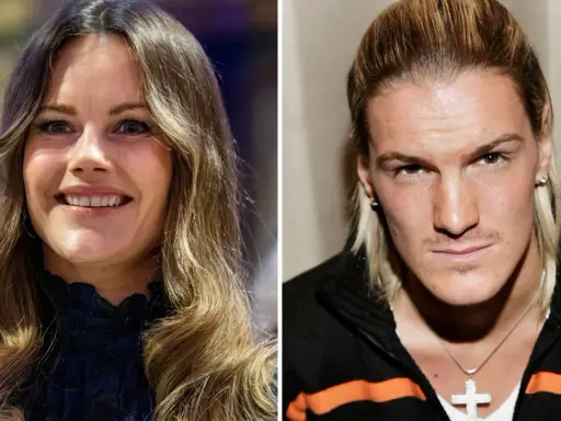 Prinsessan Sofia och hennes "big brother" i en bildkollage.