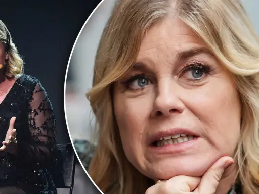 Pernilla Wahlgren, känd för sin musik och sina singel-framträdanden, syns här i en närbild.