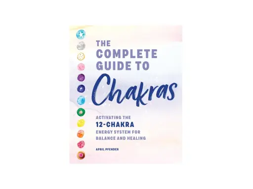Boken "The Complete Guide to Chakras" visar en färgstark illustration av 12 chakran, redo att aktiveras för balans och helande.
