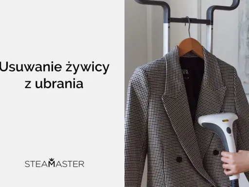 Jak usunąć żywicę z ubrania? Parownica Steam Master pomoże odświeżyć marynarkę.