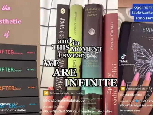 Una pila di libri young adults, tra cui la serie "After" e "Fabbricante di lacrime", ispira storie infinite.