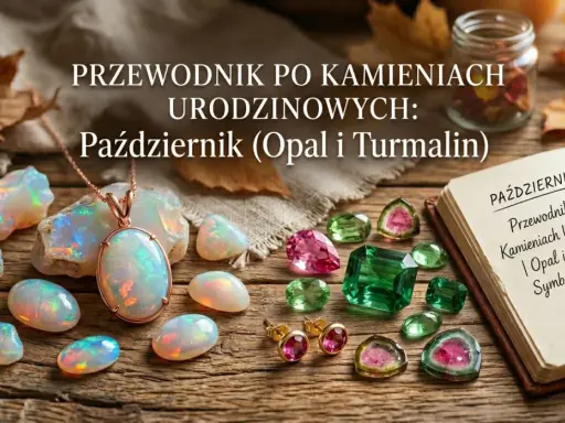 Opal i turmalin to kamienie przypisane do października. Zobacz przewodnik po kamieniach urodzinowych.