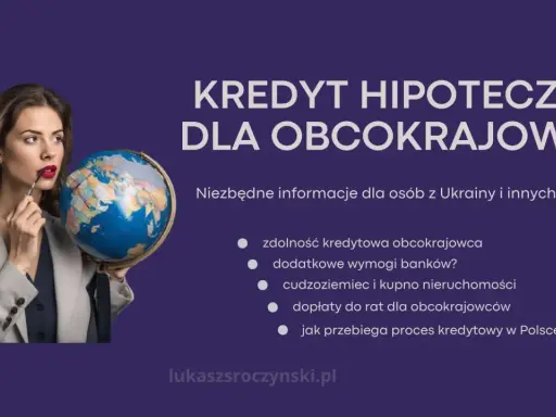 Kobieta z globusem zastanawia się nad kredytem hipotecznym dla obcokrajowca. Informacje o zdolności kredytowej i wymogach bankowych.