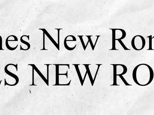 Times New Roman, klasyczna czcionka, idealna do dokumentów. Wersja z wielkimi literami podkreśla jej elegancję.