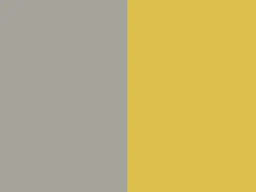 Un campo grigio e uno giallo si incontrano, creando un contrasto vibrante. Che colore esce da questa unione?