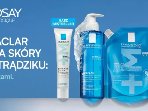 Linia Effaclar od La Roche-Posay to skuteczne rozwiązanie co na trądzik. Krem, żel i plastry pomagają zwalczać niedoskonałości.